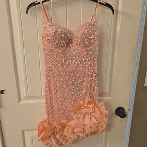Windsor Pink Embellished Mini Dress